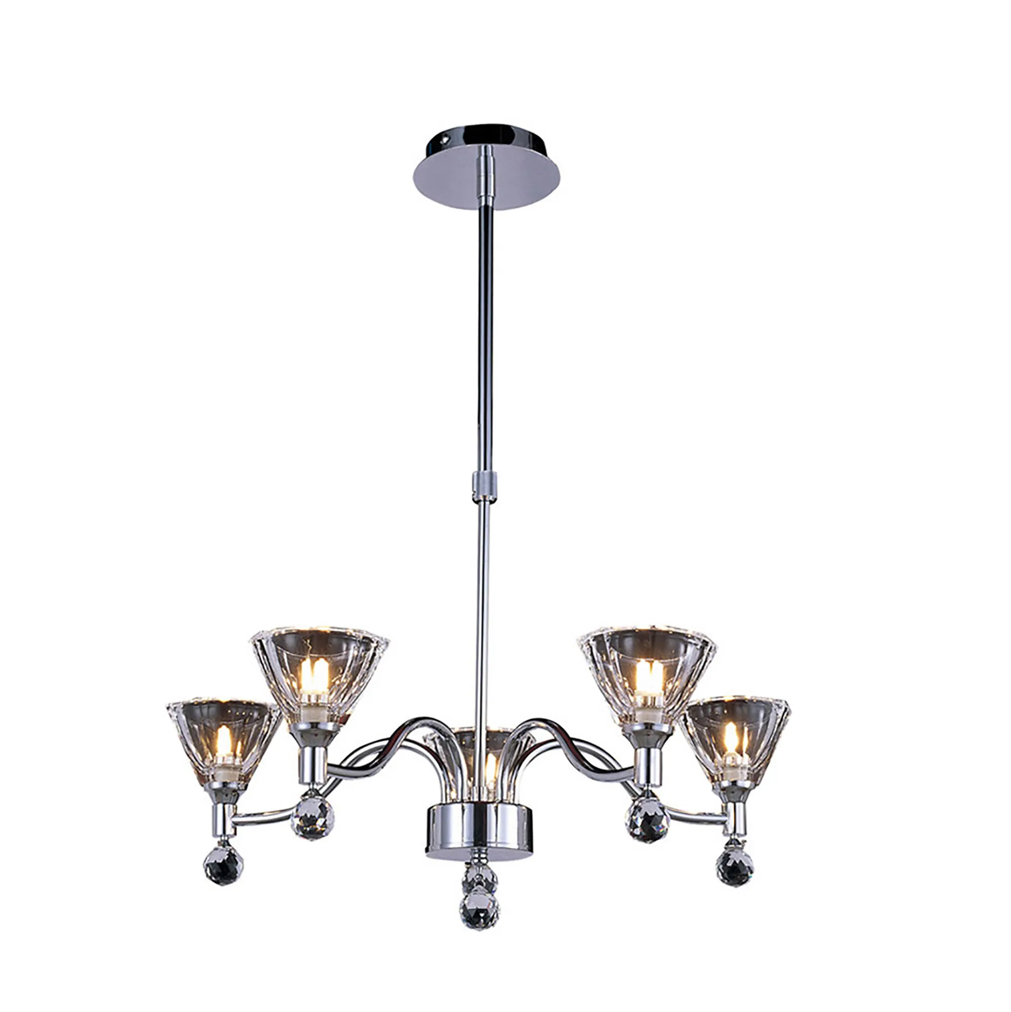 IL50345  Neptune Crystal Pendant 5 Light